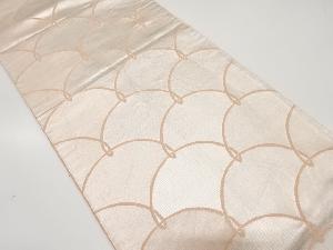 アンティーク　渡文製　変わり青海波模様織り出し袋帯(材料)